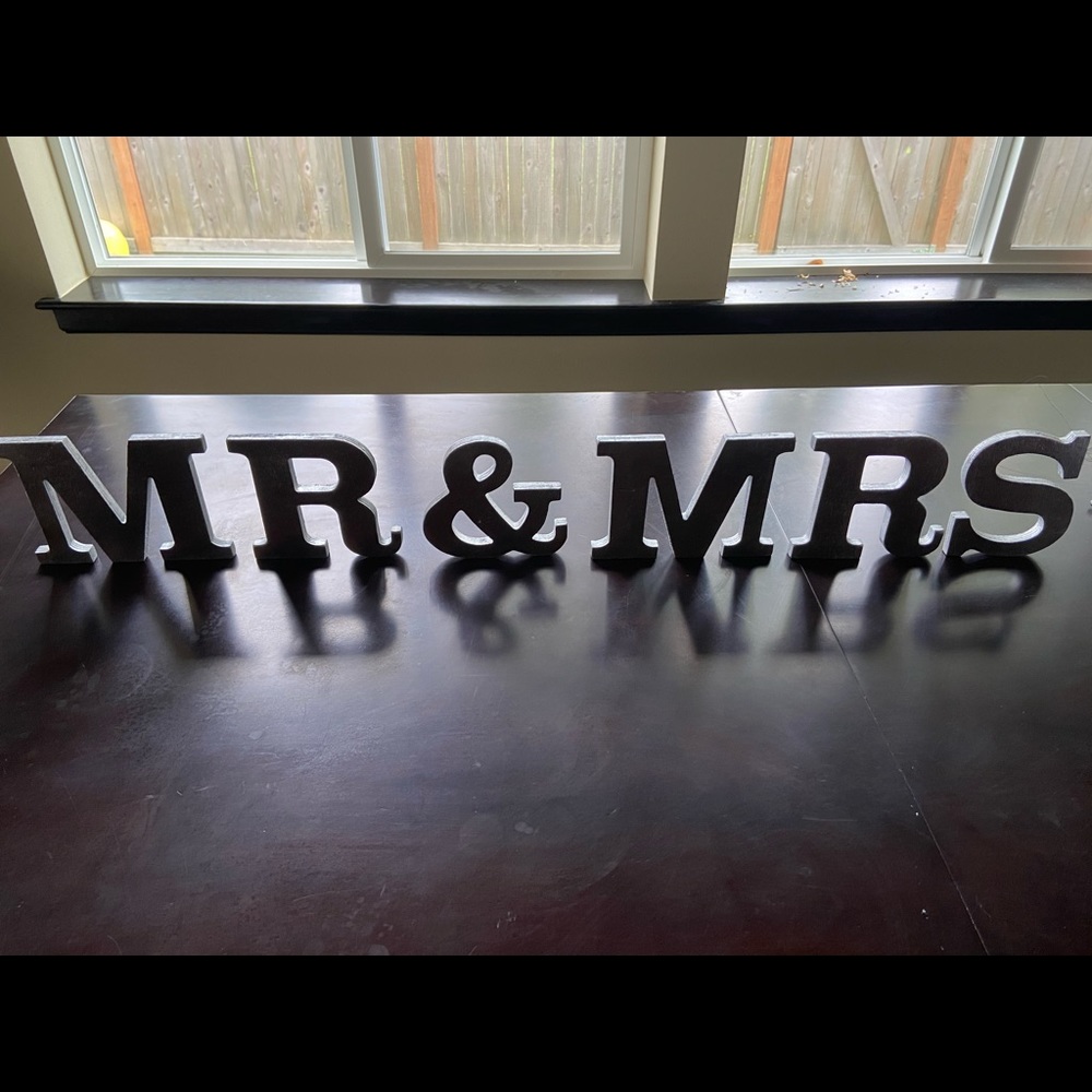 MR & MRS Wooden Letters
